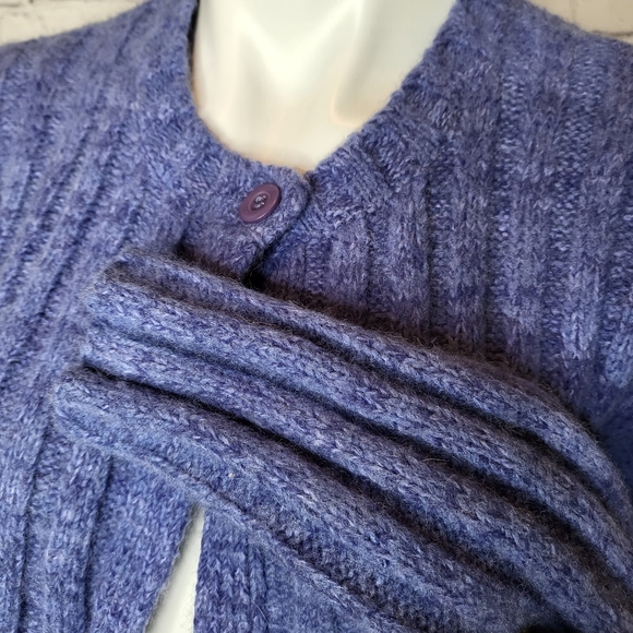 The Limited Vintage Purple Ribbed Knit Cardigan - Size L - Picture 8 of 10